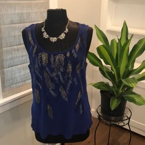 Faded Glory 2X Tank top with feather detail